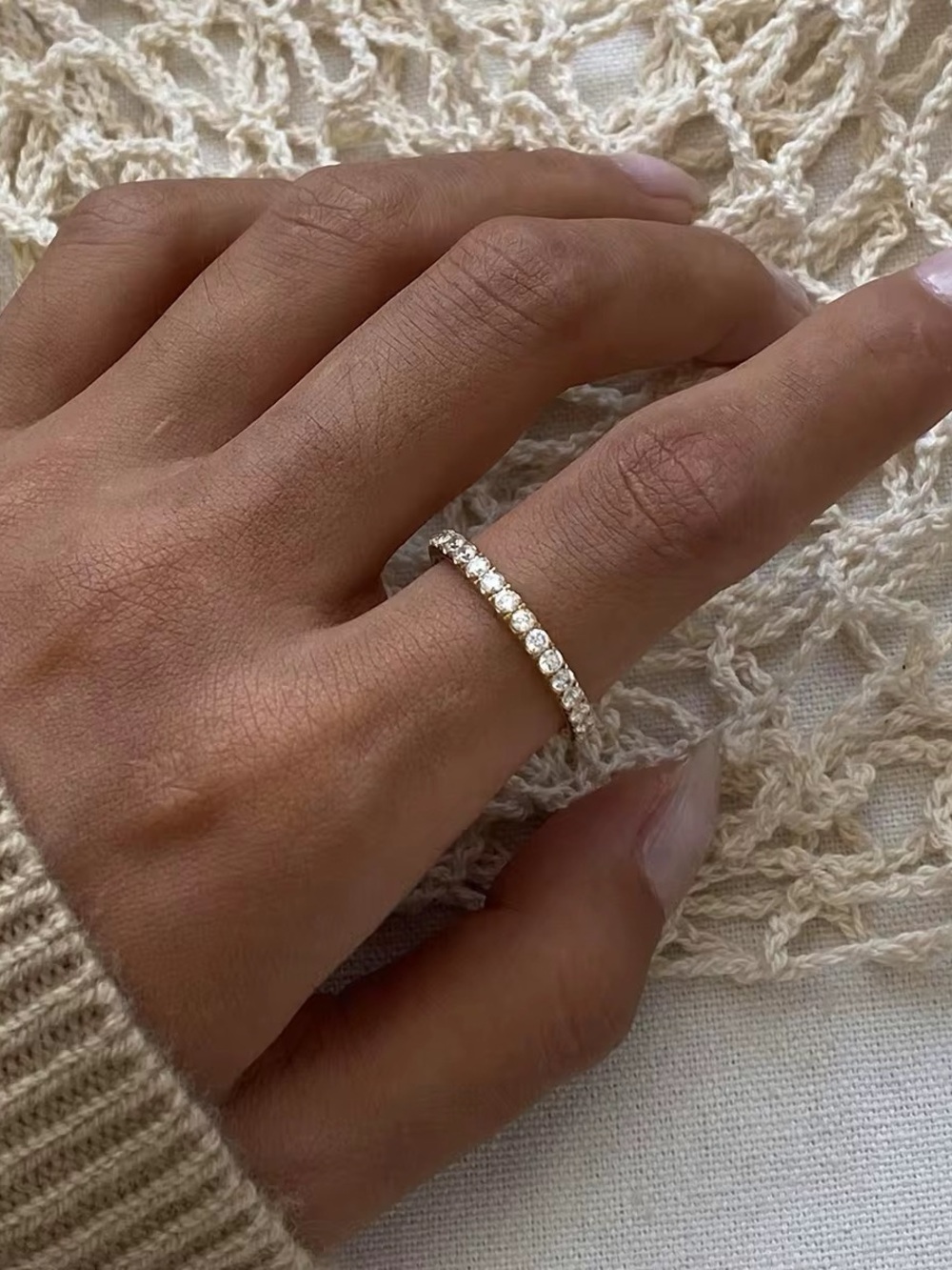 SIZE 8 | 18K Gold Plated Cubic Zirconia Ring